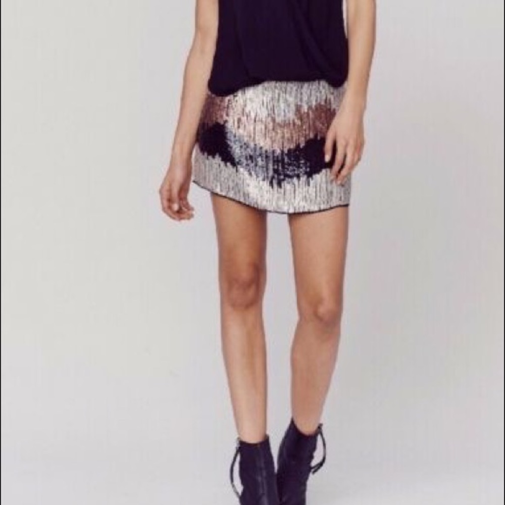 Zig Zag Sequin Skirt | Planet Blue - Blu Moon